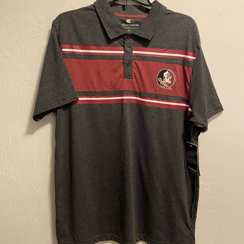 Colosseum Florida State Seminoles Grey Men’s Polo
